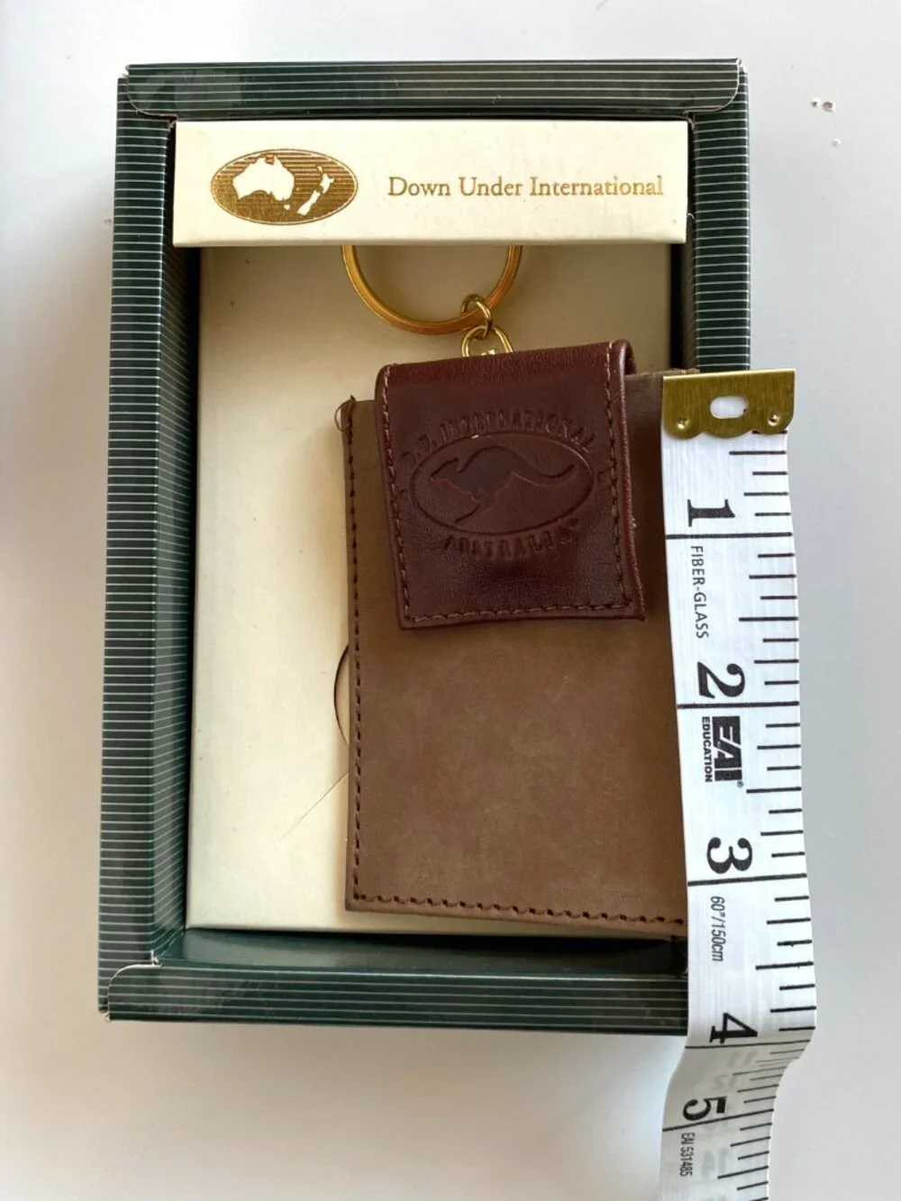Vtg Down Under Int. Leather Keychain Pouch Handcrafted Designer Collection Aust